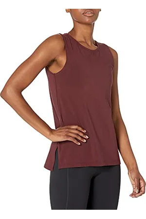 Amazon Damen Yoga-Tanktop aus weicher Baumwolle in lockerer Passform (in Übergröße erhältlich) (zuvor Core 10), , L
