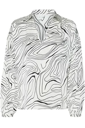 VERO MODA Damen Vmrobin L/S V-Neck Top WVN Exp Btq Ga Langarmshirt, , Small