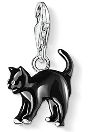 Thomas Sabo Damen Charm-Anhänger Katze Charm Club 925 Sterling Silber 0701-007-11