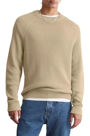 Marc O’ Polo Marc OߴPolo Denim Herren Strickpullover aus Bio-Baumwolle mit Rundhalsausschnitt, Braun , L