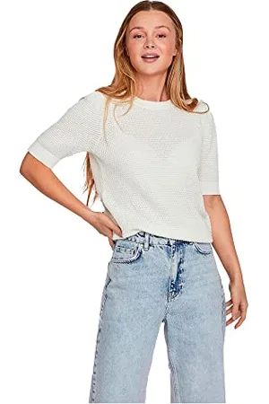 VILA VIDALO O-Neck S/S Knit TOP/SU - NOOS