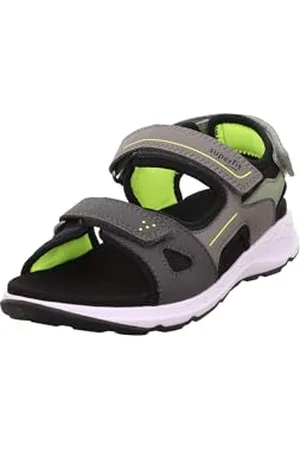 Superfit Criss Cross Sandale, Grau/Hellgrün 2000, 28 EU