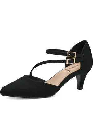 QS by s.Oliver Damen Pumps mit Riemen Spitz Elegant, (Black), 41 EU
