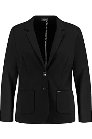Samoon Damen Jerseyblazer Langarm, Krempelarm unifarben 42