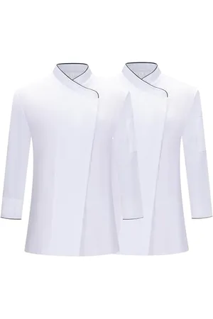 MISEMIYA Damen Paquete 2 Unidades-Chaqueta Cocinera Mujer Packung mit 2 Stück-Kochjacke MZ-2-731, , XL (2er Pack)