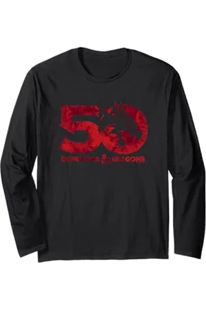 Dungeons & Dragons Dyed 50th Stacked Logo Langarmshirt