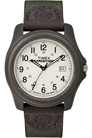 Timex Herren Expedition Camper Grüne Nylon/Lederband Uhr T49101