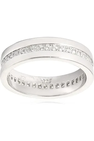 Beneto Silberring mit Zirkonen AGG330 – Schaltung: 54 mm sBE0654-54, Estándar, Nicht-Edelmetall, Kein Edelstein