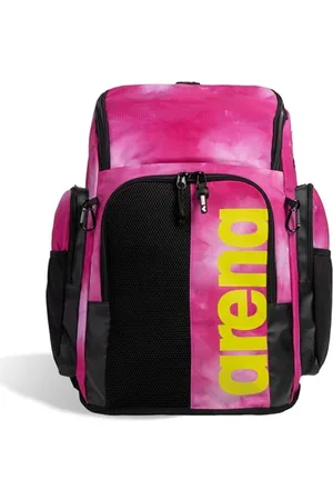 Arena Spiky III Rucksack 45, Schwimmen, Athlet, Sport, Fitnessstudio, große Trainingsausrüstung, Schwimmtasche für Damen und Herren, 45 Liter, Shocking Pink/Mehrfarbig