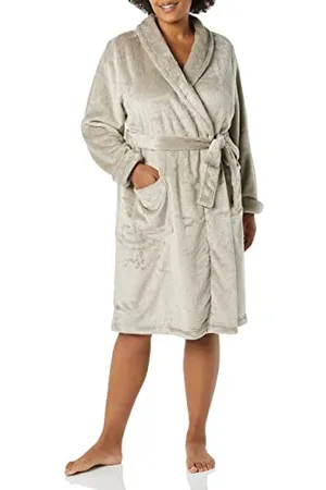 Amazon Damen Mittellanger Bademantel Plüsch - Auslauffarben, , 6XL Große Größen