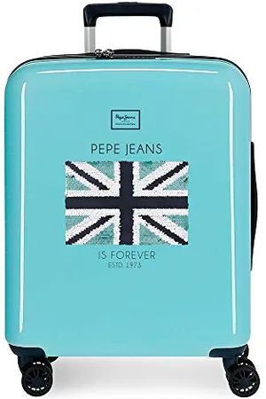 Pepe Jeans Cuore Kabinenkoffer Blau 40x55x20 cms Hartschalen ABS Kombinationsschloss 37L 2,6Kgs 4 Doppelräder Handgepäck