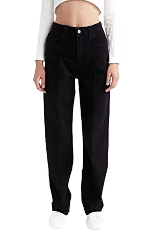 DeFacto Jeans Damen - Damen Denim HosenBLACK,32