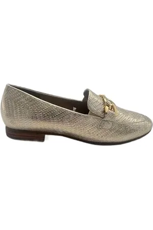 Jana Damen Slipper mit Blockabsatz Vegan, Gold , 40 EU