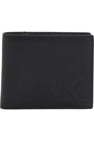 Calvin Klein Herren Geldbeutel Sculpted Impression Bifold aus Leder, Schwarz (Na Black), Einheitsgröße