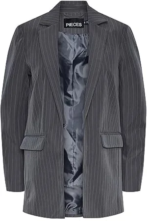 Pieces® Damen Pcbossy Ls Loose Striped Blazer Noos, , M