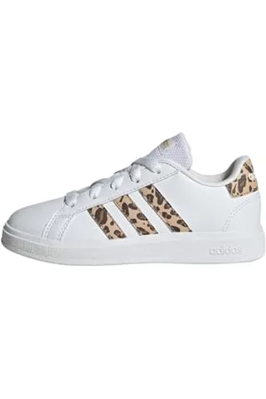 adidas Grand Court 2.0 Shoes Kids Tennisschuhe, Cloud White/Magic Beige/Gold, 30 EU