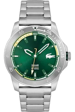 Lacoste Analog Quarzuhr für Herren Kollektion REGATTA mit Silbernes Edelstahlarmband - 2011204