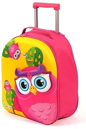 Bayer Chic 2000 Bouncie Kinder-Trolley mit 3D-Eulen-Motiv, Kinderkoffer, Kindergepäck, , pink