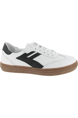 Andrea Conti Damen Low Top Freya Sneaker, weiß/schwarz/Dark Gum, 41 EU