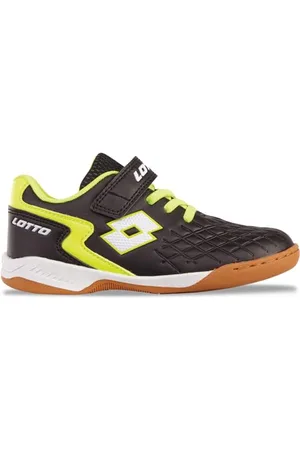 Lotto Dasher K Sneaker, Black/FR.Yellow, 27 EU