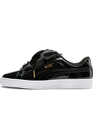 PUMA Damen Basket Heart Schuhe, Black, 36 EU