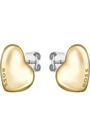 HUGO BOSS Jewelry Steckerohrringe aus Gelbgold für Damen Kollektion HONEY in Herzform - 1580564
