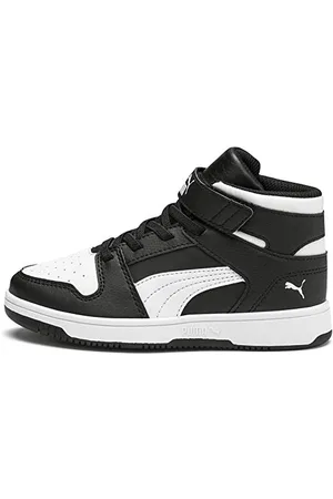 PUMA Rebound Layup SL V PS Crosstrainer, Black White, 29 EU