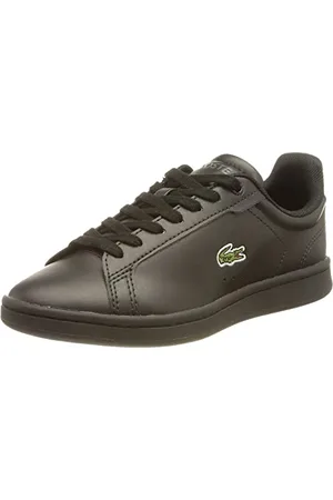 Lacoste Unisex - Kinder Low-Top Sneaker Carnaby PRO BL 23 1 SUJ, Jungen,Mädchen Halbschuhe,schnürschuhe,schnürer,SCHWARZ (02H),35 EU / 2.5 UK