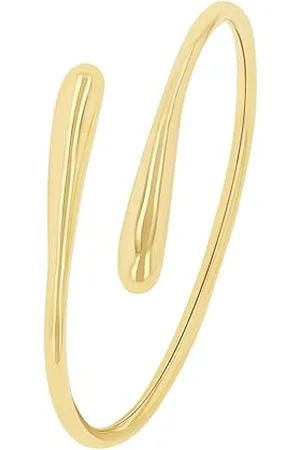 QS by s.Oliver Armreif Edelstahl Damen Armschmuck, 6x4,5 cm, Gold, Kommt in Schmuck Geschenk Box, 2035797