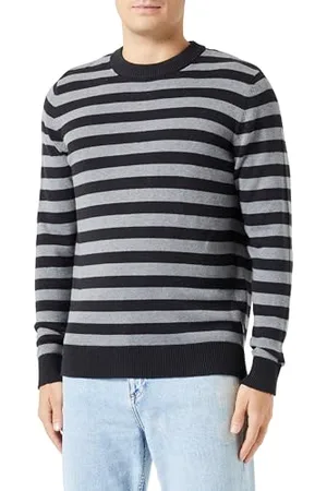 BESTSELLER Herren Jprblajamie Stripe Knit Crew Neck Strickpullover, , Large