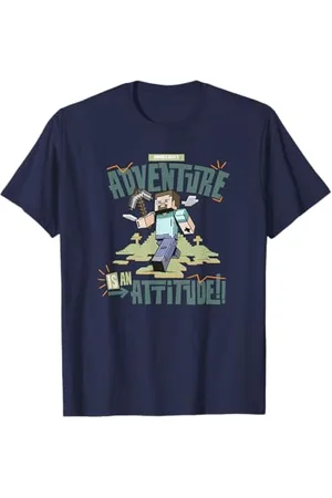 Minecraft Adventure Is An Attitude!! Steve Retro Portrait T-Shirt