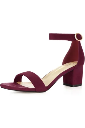 Allegra K Damen offene Zehen mittlere Blockabsatz Knöchel-Riemen Sandalen 39