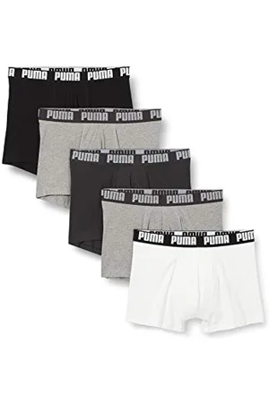 PUMA Herren Boxer Unterwäsche, Weiß/Grau/Schwarz, XL (5er Pack)