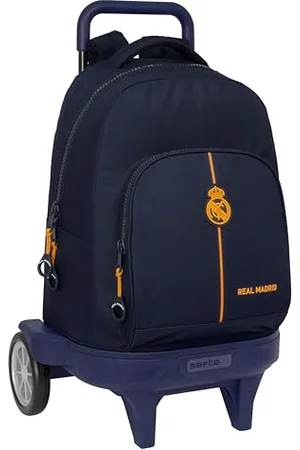 Safta Real Madrid 2. Team 24/25, großer Rucksack mit Rädern, kompakt, abnehmbar, ideal für Kinder verschiedener Altersgruppen, bequem, vielseitig, Qualität, Widerstandsfähigkeit, 33 x 22 x 45 cm