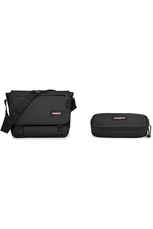 Eastpak Delegate + - Umhängetasche, 20 L, Black & OVAL Single - Federmäppchen, Black