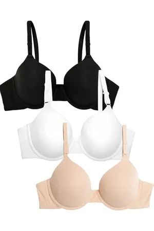 Fruit Of The Loom Damen Bra T-Shirt-BH, Undurchsichtige, , 85D (3er Pack)