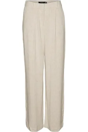 VERO MODA Damen Vmtiraver Mr Wide Linen Pants Hose, , 30W / 30L EU