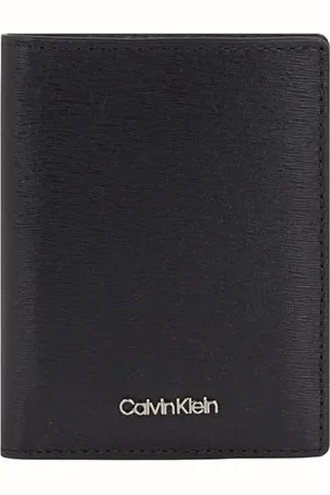Calvin Klein Herren Geldbeutel Bifold aus Leder, Schwarz (Black Epi), Einheitsgröße
