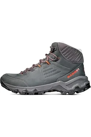 Mammut Nova IV Mid LTH Women | Wanderschuhe für Damen, Trekkingschuhe für Hiking und Wandern, Outdoor Schuhe, Leichte Bergschuhe, Mit Vibram Außensohle | Black-Hot Red, 3.5