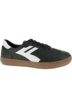 Andrea Conti Damen Low Top Freya Sneaker, schwarz/weiß/Dark Gum, 42 EU