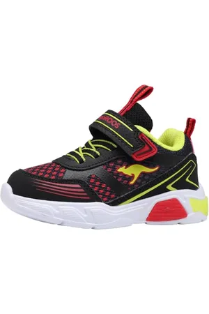 KangaROOS K-SLB Naro EV Sneaker, Jet Black/Fiery red, 25 EU