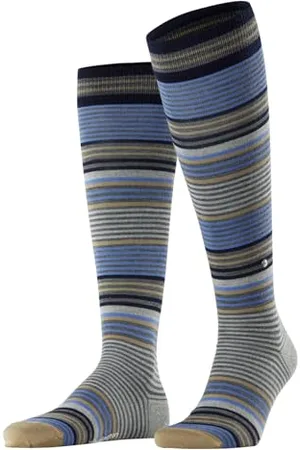 Burlington Herren Kniestrümpfe Stripe M Kh Wolle lang gemustert 1 Paar, , 40-46