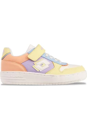 Lotto PALIOT LR K Sneaker, Yellow/Flamingo, 27 EU