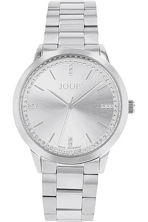 JOOP! Armbanduhr Damen Quarzuhr Analog, mit Edelstahl Armband, , 5 bar Wasserdicht, Kommt in Uhren Geschenk Box, 2038618