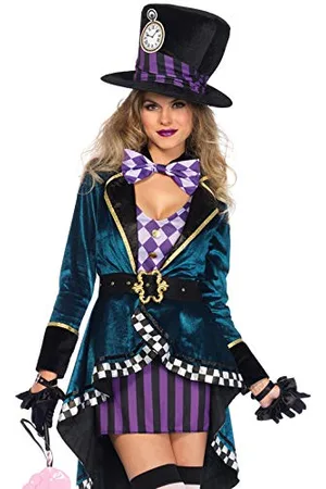 Leg Avenue 85592 Herrliche Mad Hatter Damenkostüm, Mehrfarbig, Größe XL