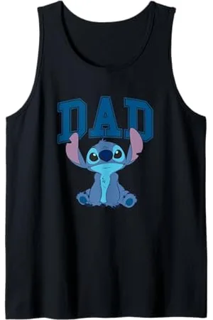 Disney Lilo & Stitch Vintage Dad Cool Stitch Collegiate Logo Tank Top