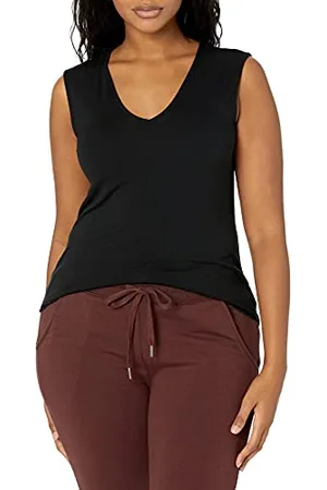 Amazon Damen Tank-Top aus Jersey mit V-Ausschnitt, Reguläre Passform (Früher Daily Ritual), , XXL