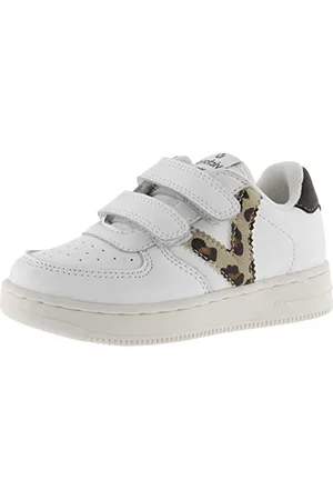 victoria Low-TOP Tiempo Lederoptik MIT EINZELHEITEN IN Glitzer UND Animal Print UND RIEMENVERSCHLUSS 35