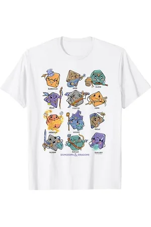 Dungeons & Dragons Cute Dice Characters Big Chest Poster T-Shirt