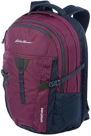 Eddie Bauer Unisex-Erwachsene Adventurer Backpack with Organization Compartments and Hydration/Laptop Compatible Sleeve (Multiple Sizes Available) Rucksack, Damen Adeventurer-Pflaume, 30L
